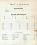Table of Contents, Cass County 1893